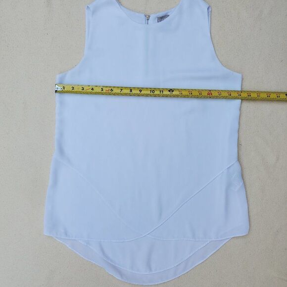 Chico's white sheer sleeveless blouse - Picture 5 of 9